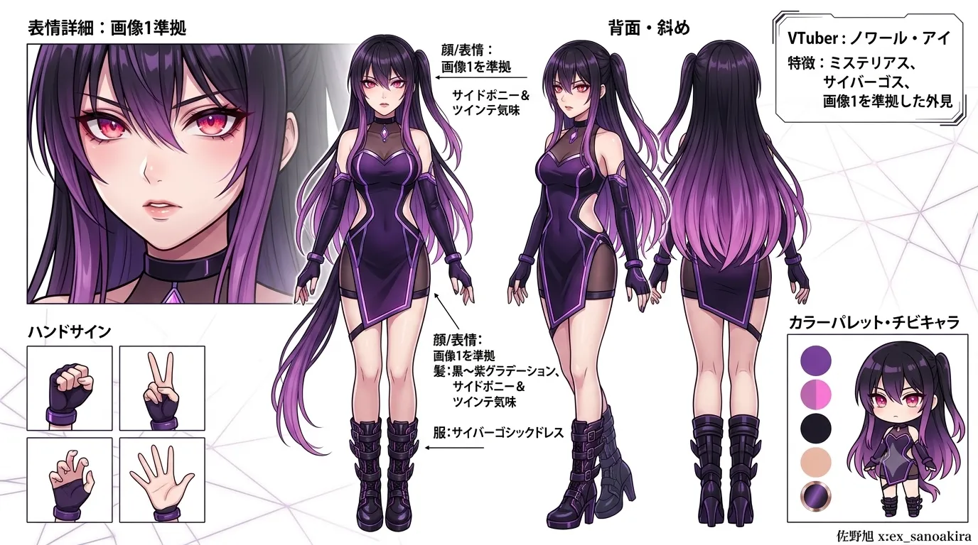 v-tuberキャラクターデザイン